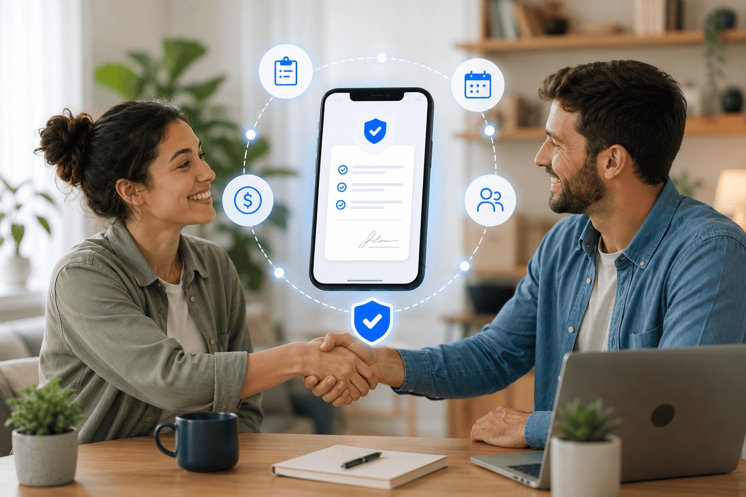 People agreeing on a digital contract